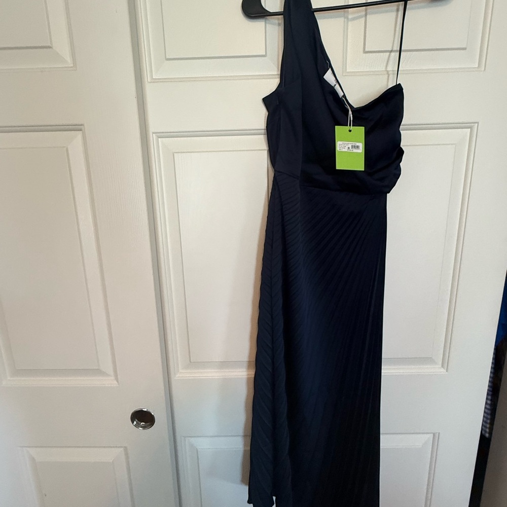 Sam Edelman Navy One-Shoulder Dress